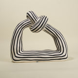 Clio Black and White Ceramic Twist Sculpture