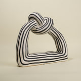 Clio Black and White Ceramic Twist Sculpture