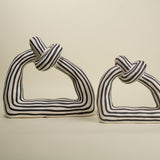 Clio Black and White Ceramic Twist Sculpture