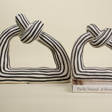 Clio Black and White Ceramic Twist Sculpture