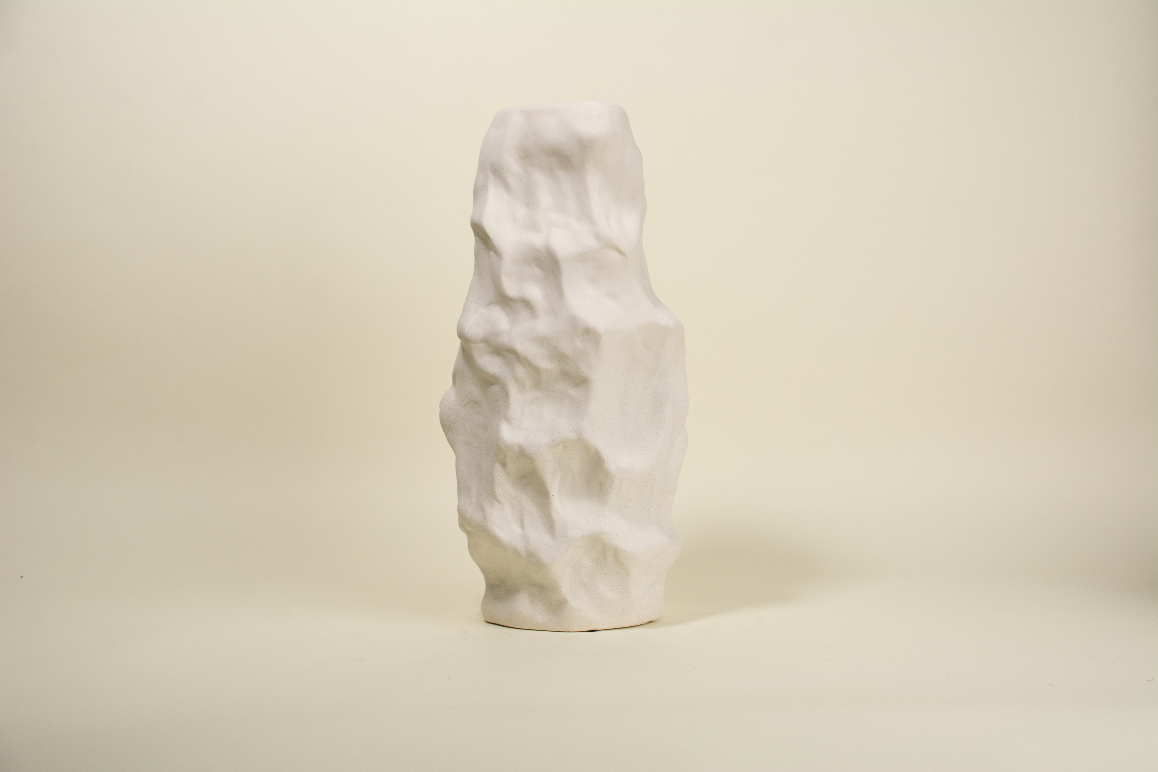 Elodie White Textured Ceramic Vase