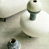 Kora Black and White Round Body Vase