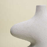 Thea Wavy White Ceramic Vase