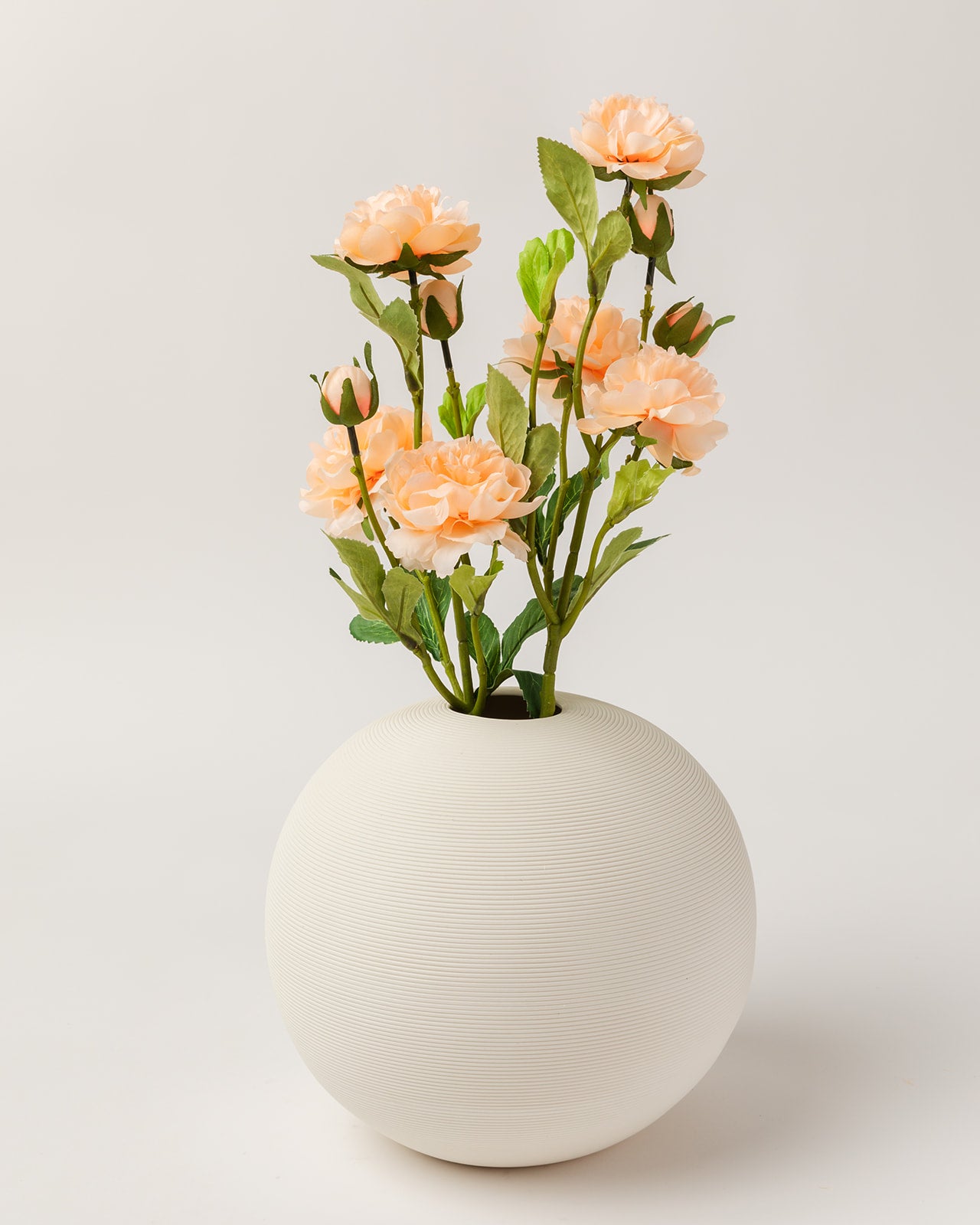Ball Vase with Peonies